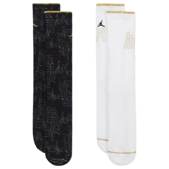 Jordan Παιδικές κάλτσες Black & Gold 2 pairs